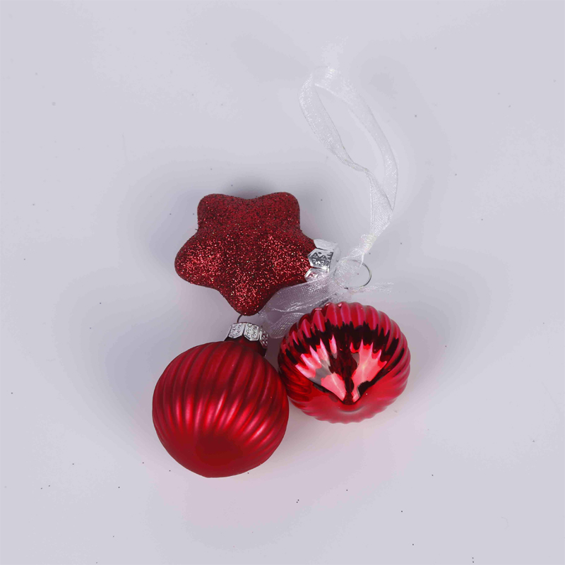 Small Christmas tree glass decorations